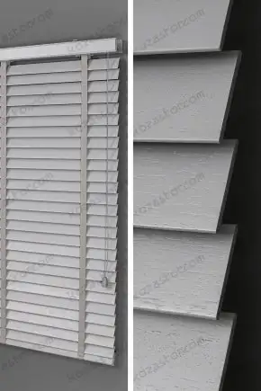 Gri Ahşap Jaluzi Perde JA005