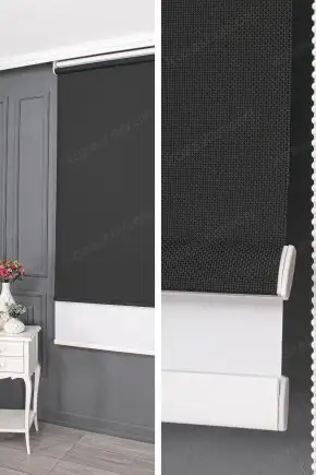 Çift Mekanizmalı Stor Perde Siyah