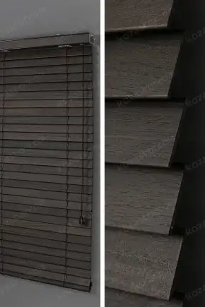 Koyu Kahverengi Ahşap Jaluzi Perde JA014