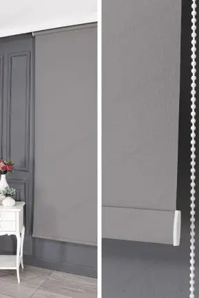 Stor Perde Mat Koyu Gri 600 V45