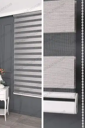 Zebra Perde Gri Bambu 125 V07