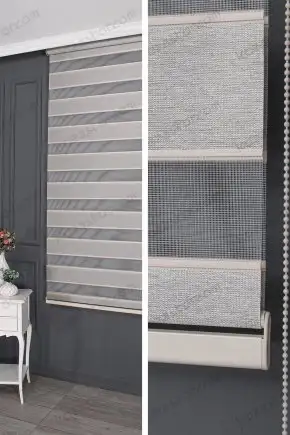 Zebra Perde Bej İnce Plise Kenar Blackout 3060 V01