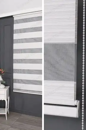 Zebra Perde Beyaz Geniş Plise 15900 V01