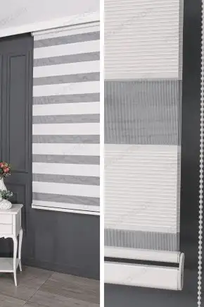 Zebra Perde Beyaz Mini Plise 2000 V01