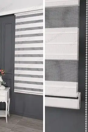 Zebra Perde Beyaz Şerit Kırçıllı 3010 V00