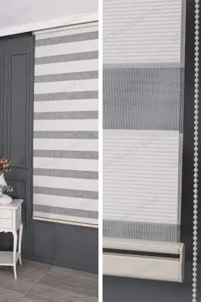 Zebra Perde Ekru Mini Plise 2000 V02