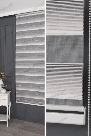 Zebra Perde Gri Mini Degrade Plise 2100 V09