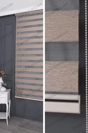 Zebra Perde Kahve Blackout 145 V03