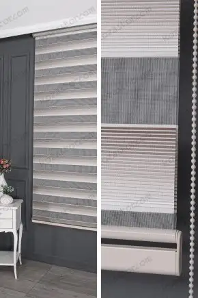 Zebra Perde Kahve Mini Degrade Plise 2100 V08