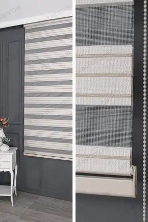 Zebra Perde Ekru Krem Şerit Kırçıllı 3010 V01